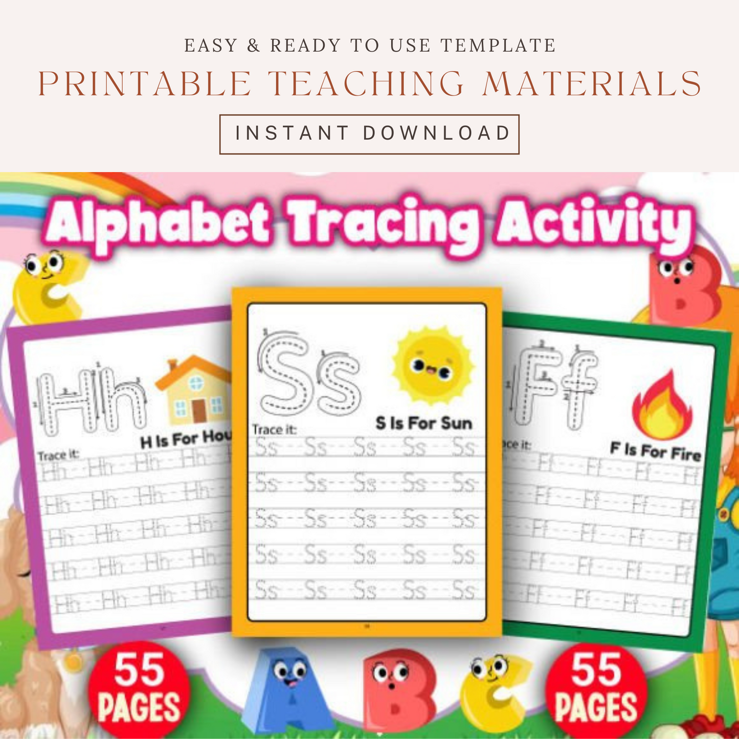 Letter Tracing Activity Book for Kids