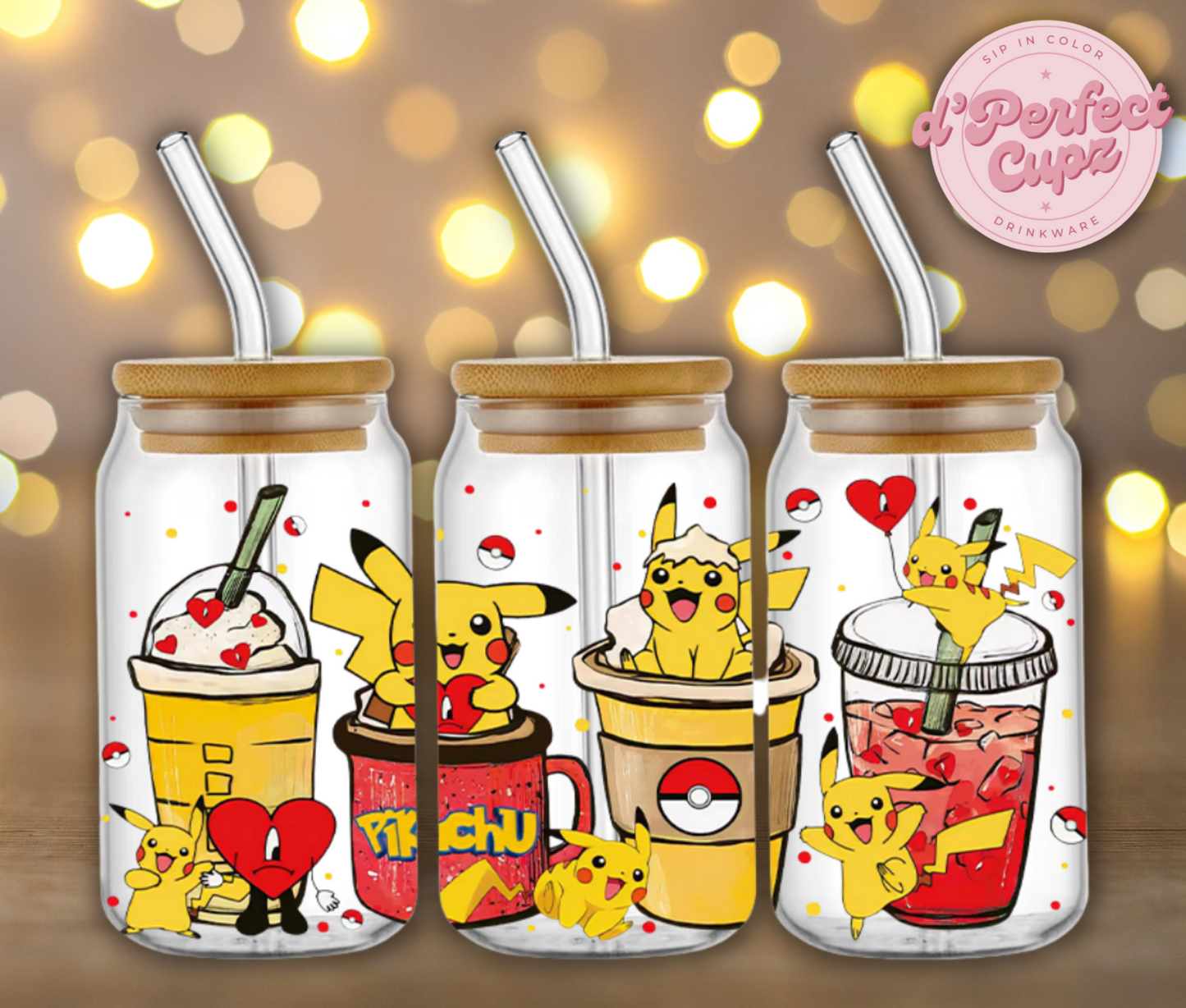 Pikachu 16oz Glass Cup