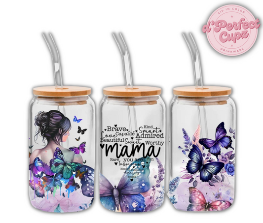 Mama 16oz Glass Cup