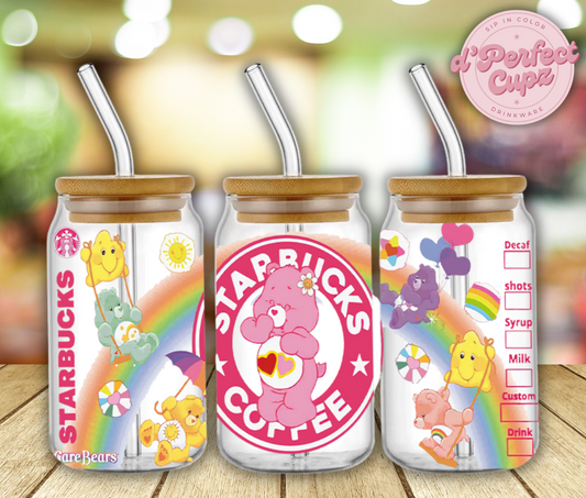 The Care Bears Family 16oz Glass Cup