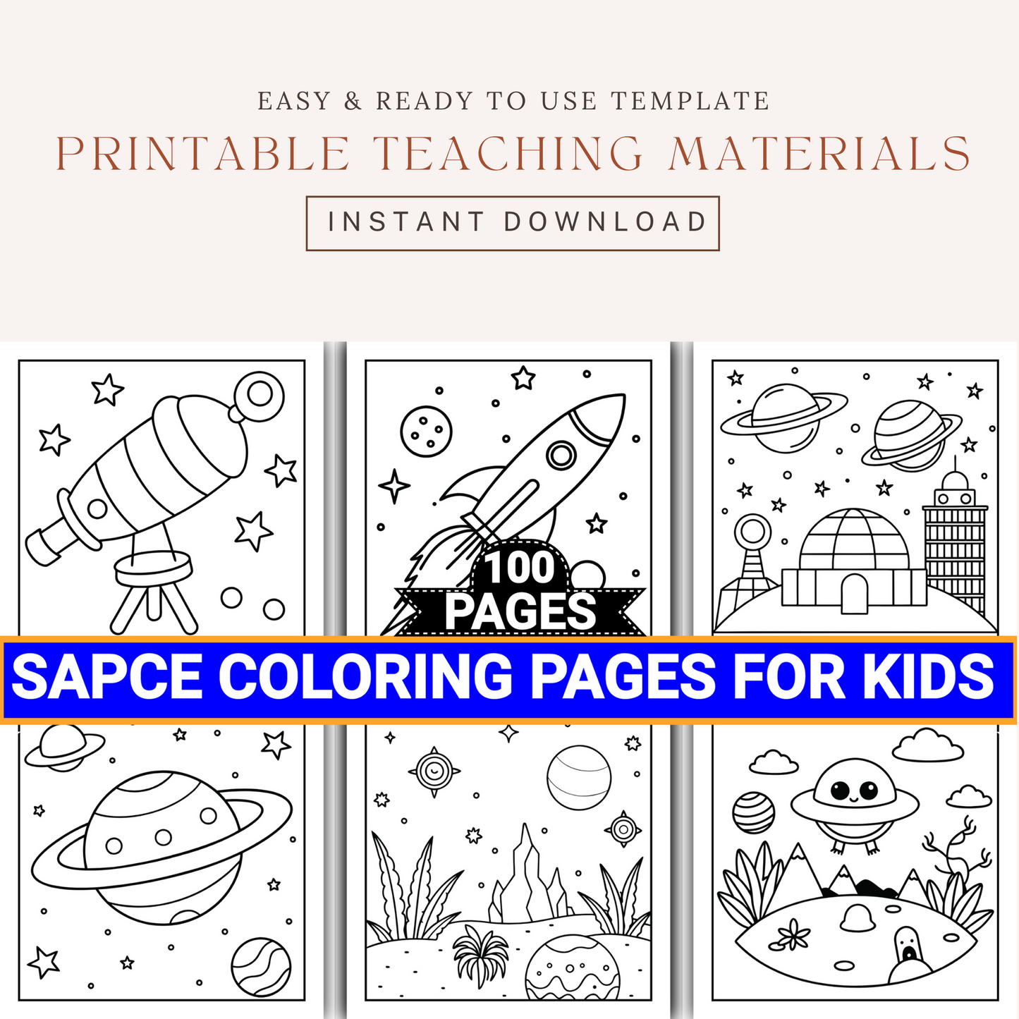 Space Coloring Pages for Kids