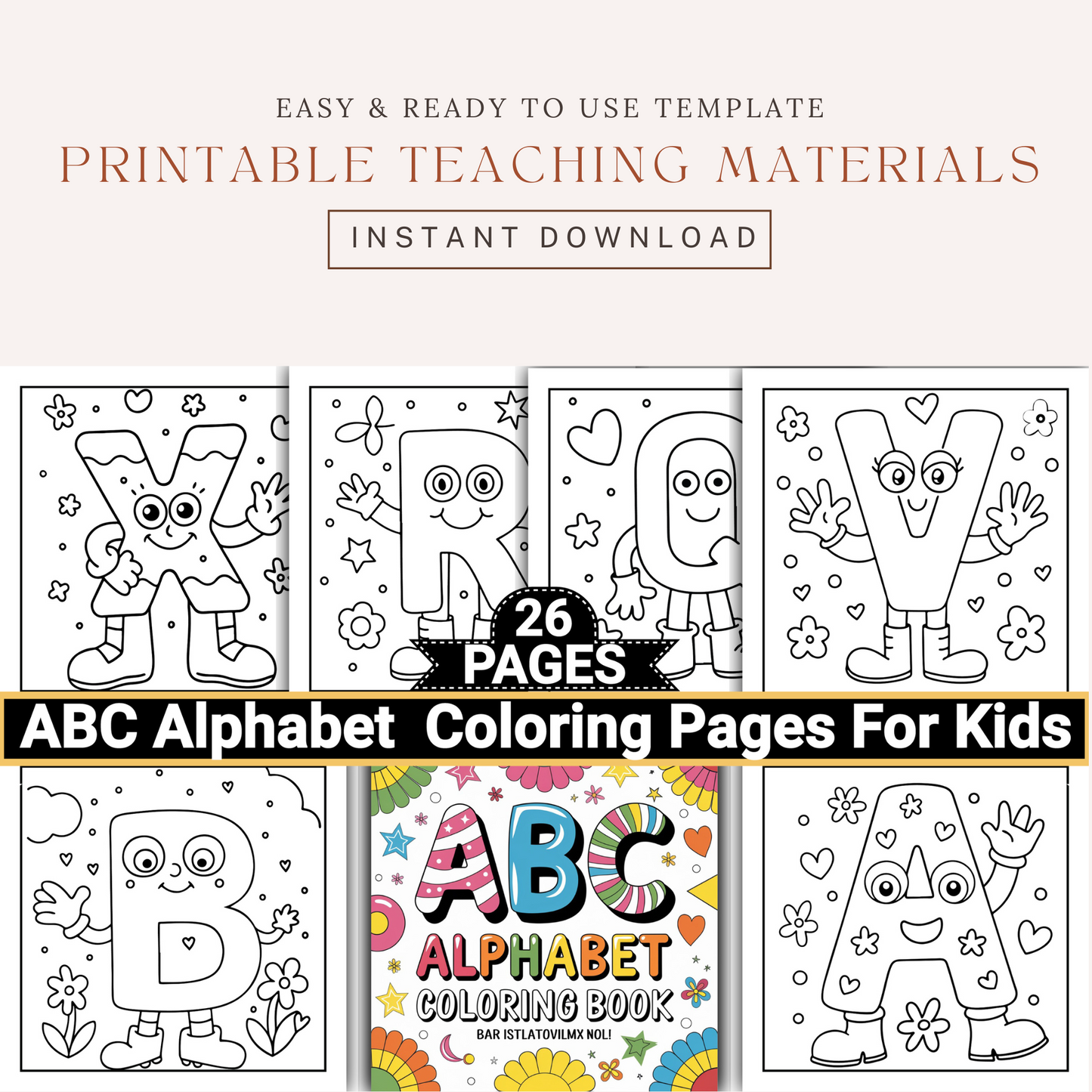 ABC Alphabet Coloring Pages for Kids