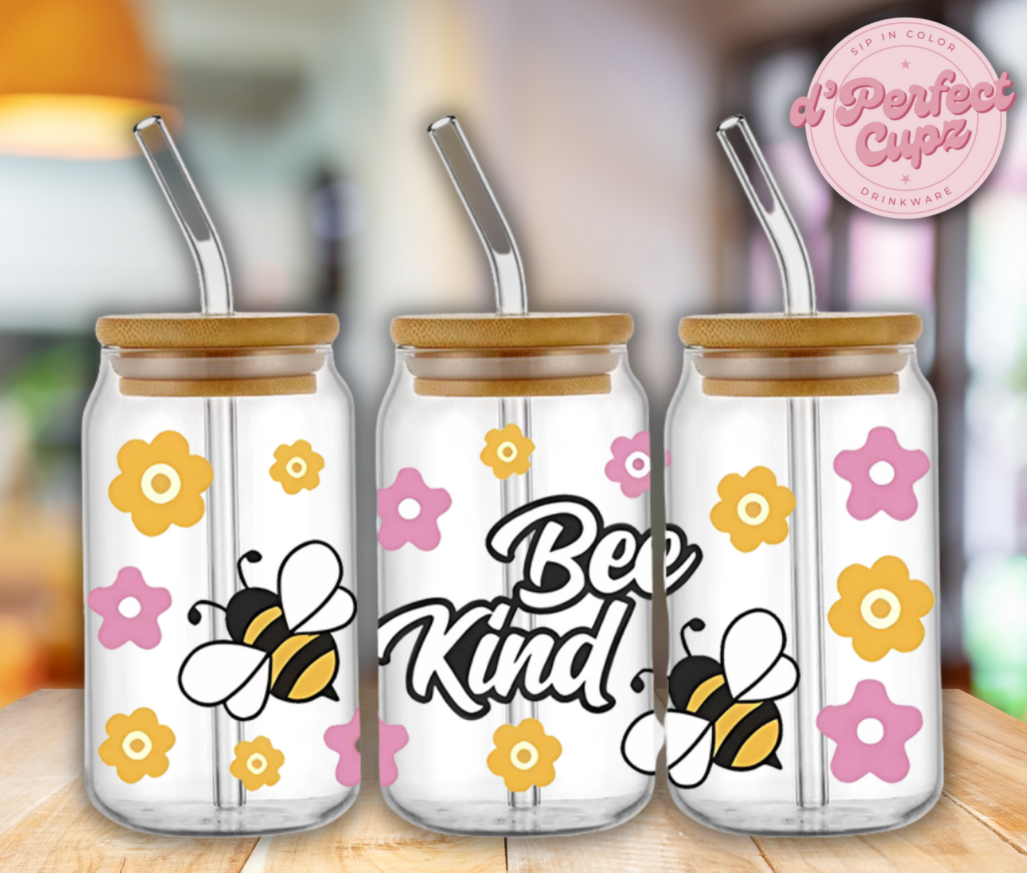 Be Kind 16oz Glass Cup