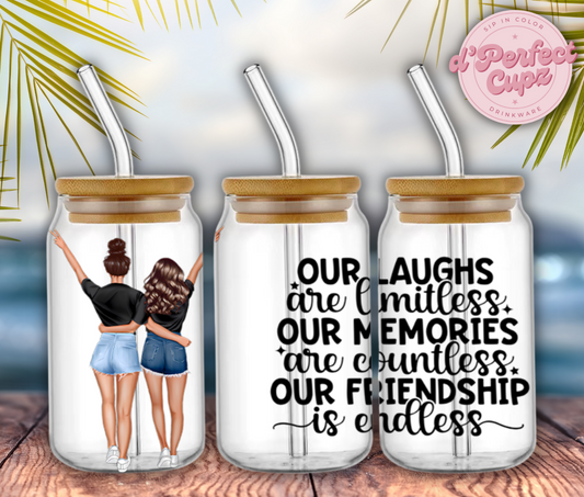 Friendship 16oz Glass Cup