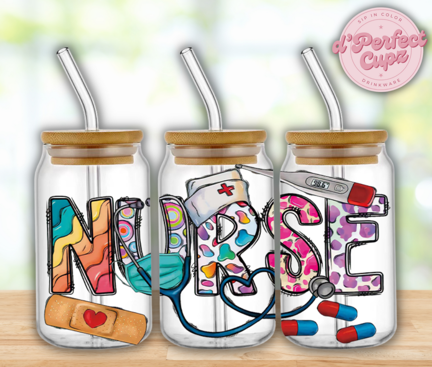 Nurse 16oz Glass Cup