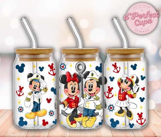 Lovely Couple 16oz Glass Cup